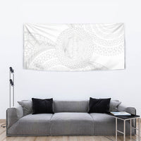 Tonga White Sunday Tapestry Fakame Tongan Ngatu Turtle LT14 - Polynesian Pride