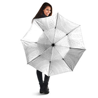 Tonga White Sunday Umbrella Fakame Tongan Ngatu Turtle LT14 - Polynesian Pride