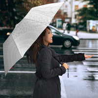 Tonga White Sunday Umbrella Fakame Tongan Ngatu Turtle LT14 - Polynesian Pride