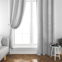 Tonga White Sunday Window Curtain Fakame Tongan Ngatu Turtle LT14 - Polynesian Pride