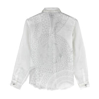 Tonga White Sunday Women Casual Shirt Fakame Tongan Ngatu Turtle LT14 - Polynesian Pride
