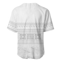 Samoa White Sunday Baseball Jersey Lotu Tamaiti Samoan Siapo Teuila Flowers LT14 - Polynesian Pride