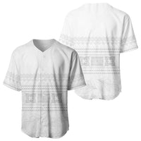 Samoa White Sunday Baseball Jersey Lotu Tamaiti Samoan Siapo Teuila Flowers LT14 - Polynesian Pride