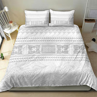 Samoa White Sunday Bedding Set Lotu Tamaiti Samoan Siapo Teuila Flowers LT14 - Polynesian Pride