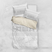 Samoa White Sunday Bedding Set Lotu Tamaiti Samoan Siapo Teuila Flowers LT14 US Twin 172cm x 218cm White - Polynesian Pride