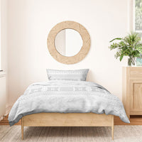 Samoa White Sunday Bedding Set Lotu Tamaiti Samoan Siapo Teuila Flowers LT14 - Polynesian Pride
