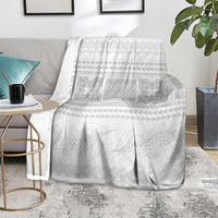 Samoa White Sunday Blanket Lotu Tamaiti Samoan Siapo Teuila Flowers LT14 - Polynesian Pride