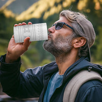 Samoa White Sunday 4 in 1 Can Cooler Tumbler Lotu Tamaiti Samoan Siapo Teuila Flowers LT14 - Polynesian Pride