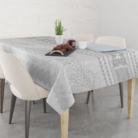 Samoa White Sunday Tablecloth Lotu Tamaiti Samoan Siapo Teuila Flowers LT14 - Polynesian Pride