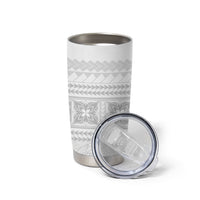 Samoa White Sunday Tumbler Cup Lotu Tamaiti Samoan Siapo Teuila Flowers LT14 - Polynesian Pride