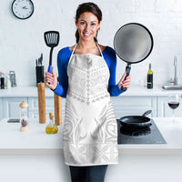 Niue White Sunday Apron Aho Tapu Fanau Hiapo Pattern LT14 - Polynesian Pride