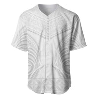 Niue White Sunday Baseball Jersey Aho Tapu Fanau Hiapo Pattern LT14 White - Polynesian Pride