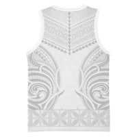 Niue White Sunday Basketball Jersey Aho Tapu Fanau Hiapo Pattern LT14 - Polynesian Pride
