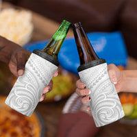 Niue White Sunday 4 in 1 Can Cooler Tumbler Aho Tapu Fanau Hiapo Pattern LT14 - Polynesian Pride