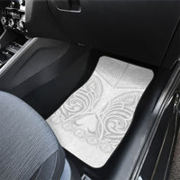 Niue White Sunday Car Mats Aho Tapu Fanau Hiapo Pattern LT14 - Polynesian Pride