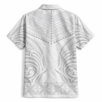 Niue White Sunday Hawaiian Shirt Aho Tapu Fanau Hiapo Pattern LT14 - Polynesian Pride