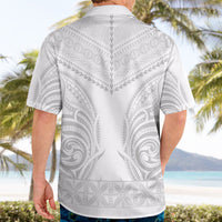Niue White Sunday Hawaiian Shirt Aho Tapu Fanau Hiapo Pattern LT14 - Polynesian Pride