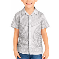 Niue White Sunday Hawaiian Shirt Aho Tapu Fanau Hiapo Pattern LT14 - Polynesian Pride