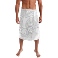 Niue White Sunday Lavalava Aho Tapu Fanau Hiapo Pattern LT14 White - Polynesian Pride