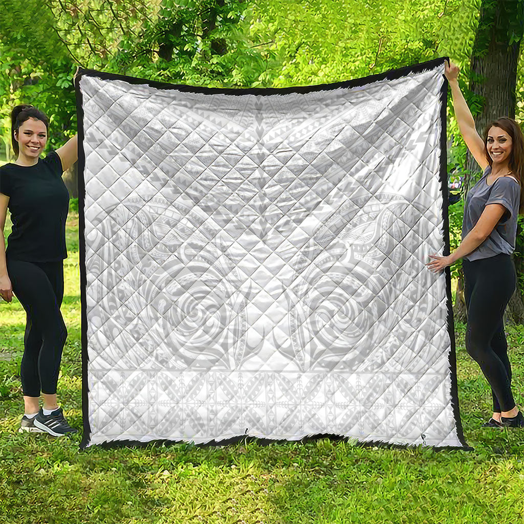 Niue White Sunday Quilt Aho Tapu Fanau Hiapo Pattern LT14 - Polynesian Pride