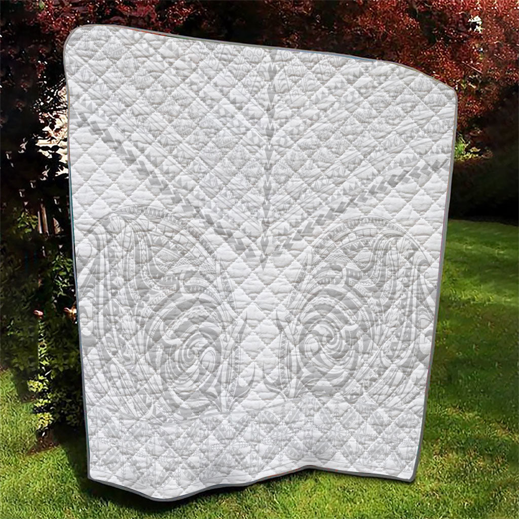 Niue White Sunday Quilt Aho Tapu Fanau Hiapo Pattern LT14 - Polynesian Pride