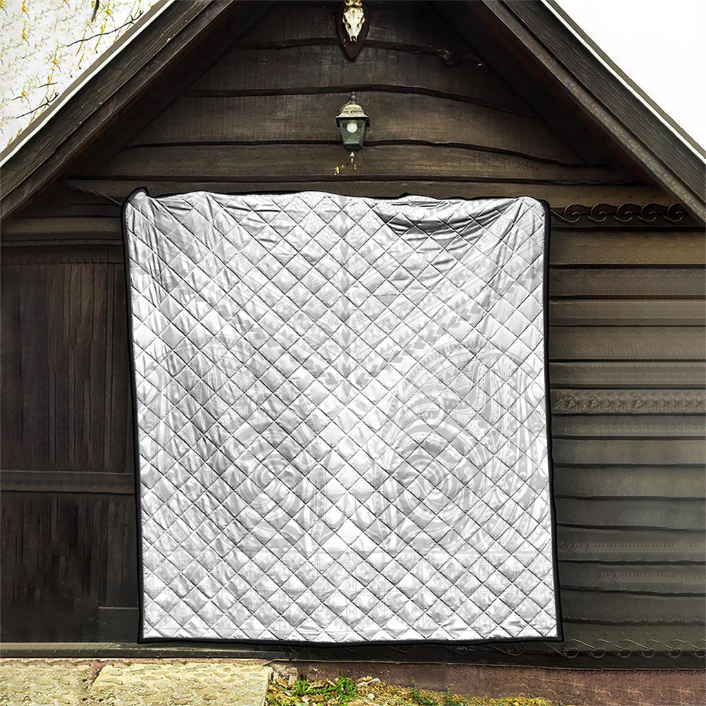Niue White Sunday Quilt Aho Tapu Fanau Hiapo Pattern LT14 - Polynesian Pride
