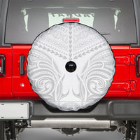 Niue White Sunday Spare Tire Cover Aho Tapu Fanau Hiapo Pattern LT14 - Polynesian Pride