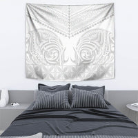 Niue White Sunday Tapestry Aho Tapu Fanau Hiapo Pattern LT14 - Polynesian Pride