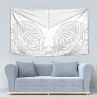 Niue White Sunday Tapestry Aho Tapu Fanau Hiapo Pattern LT14 - Polynesian Pride