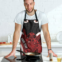 Whero Aotearoa Atua Tumatauenga Personalised Apron Maori God Of War Tiki With Taiaha LT14 - Polynesian Pride