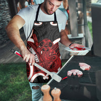 Whero Aotearoa Atua Tumatauenga Personalised Apron Maori God Of War Tiki With Taiaha LT14 - Polynesian Pride