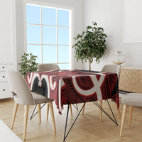 Whero Aotearoa Atua Tumatauenga Personalised Tablecloth Maori God Of War Tiki With Taiaha LT14 - Polynesian Pride