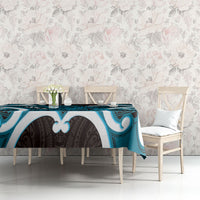 Kikorangi Aotearoa Atua Tumatauenga Personalised Tablecloth Maori God Of War Tiki With Taiaha LT14 - Polynesian Pride