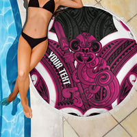 Mawhero Aotearoa Atua Tumatauenga Personalised Beach Blanket Maori God Of War Tiki With Taiaha LT14 - Polynesian Pride