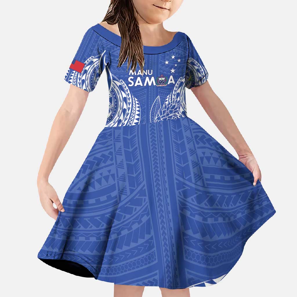 Custom Manu Samoa Rugby 2024 Family Matching Mermaid Dress and Hawaiian Shirt Go Champions Samoan Tattoo