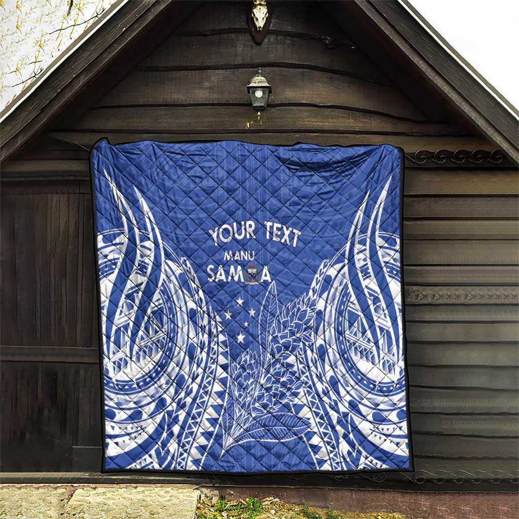 Custom Manu Samoa Rugby 2024 Quilt Go Champions Samoan Tattoo