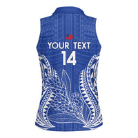 Custom Manu Samoa Rugby 2024 Women Sleeveless Polo Shirt Go Champions Samoan Tattoo LT14 - Polynesian Pride