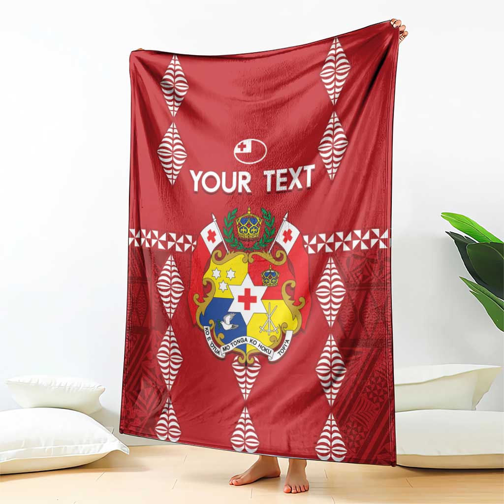 Custom Tonga Rugby 2024 Blanket Go Champions Ikale Tahi Ngatu Pattern
