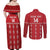 Custom Tonga Rugby 2024 Couples Matching Off Shoulder Maxi Dress and Long Sleeve Button Shirt Go Champions Ikale Tahi Ngatu Pattern