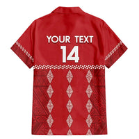 Custom Tonga Rugby 2024 Family Matching Mermaid Dress and Hawaiian Shirt Go Champions Ikale Tahi Ngatu Pattern