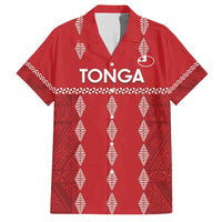 Custom Tonga Rugby 2024 Family Matching Short Sleeve Bodycon Dress and Hawaiian Shirt Go Champions Ikale Tahi Ngatu Pattern