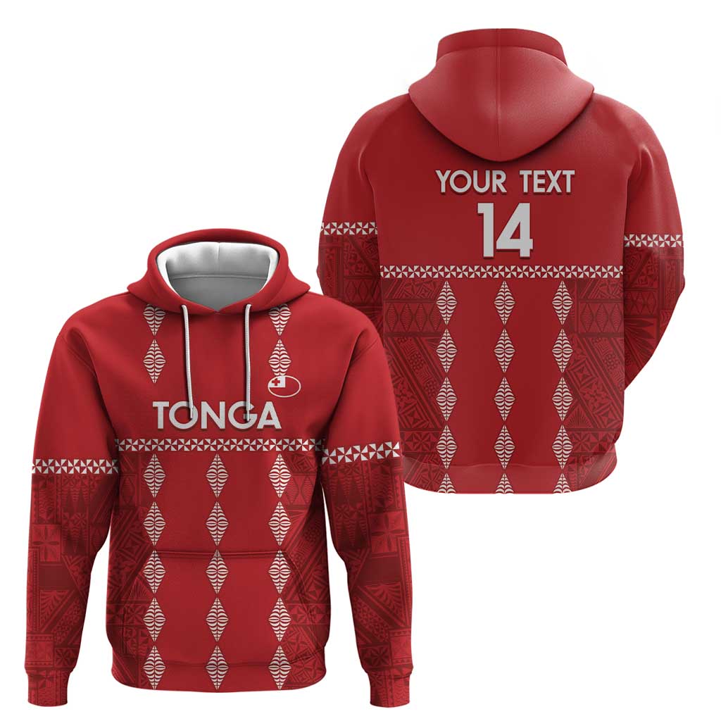 Custom Tonga Rugby 2024 Hoodie Go Champions Ikale Tahi Ngatu Pattern LT14 - Polynesian Pride