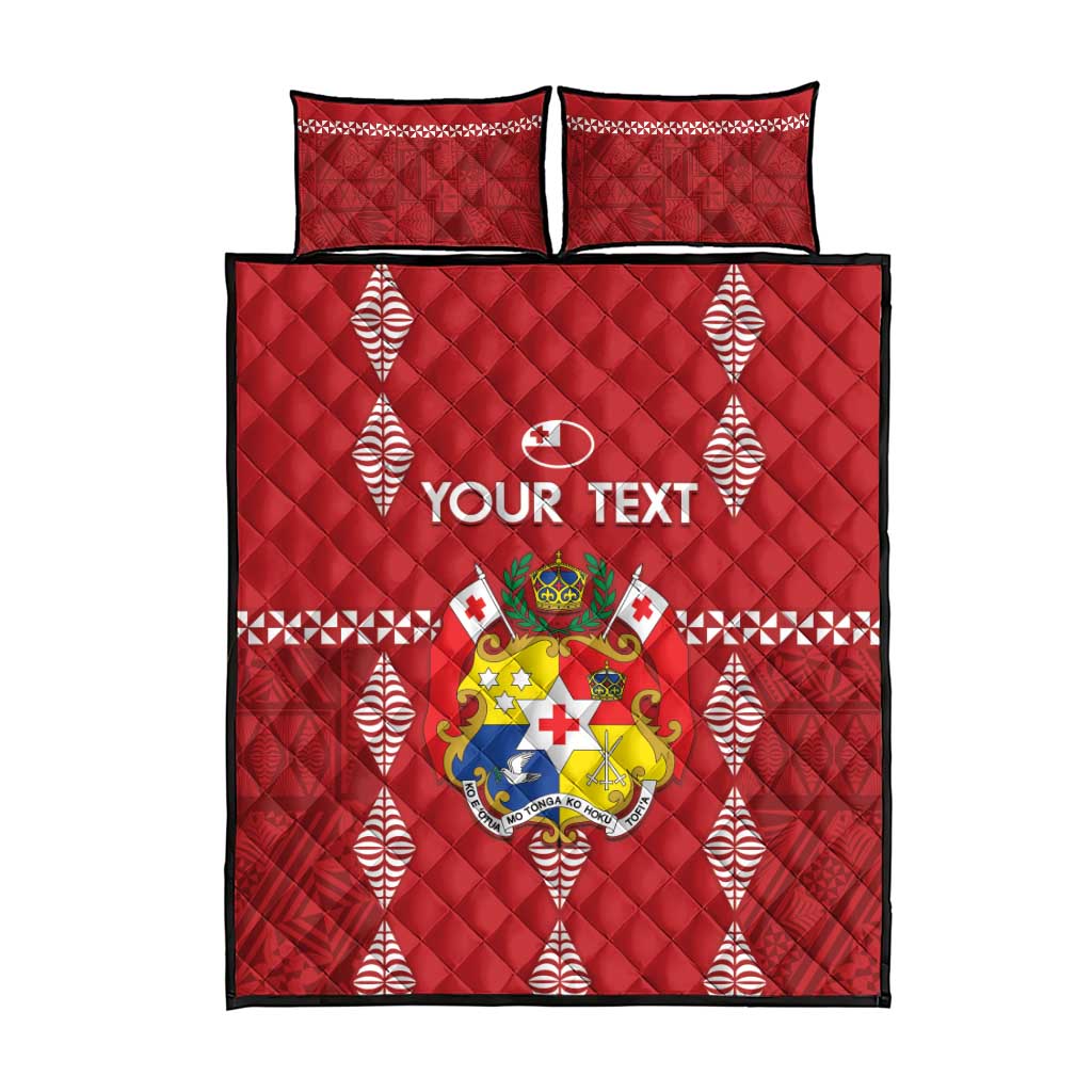 Custom Tonga Rugby 2024 Quilt Bed Set Go Champions Ikale Tahi Ngatu Pattern