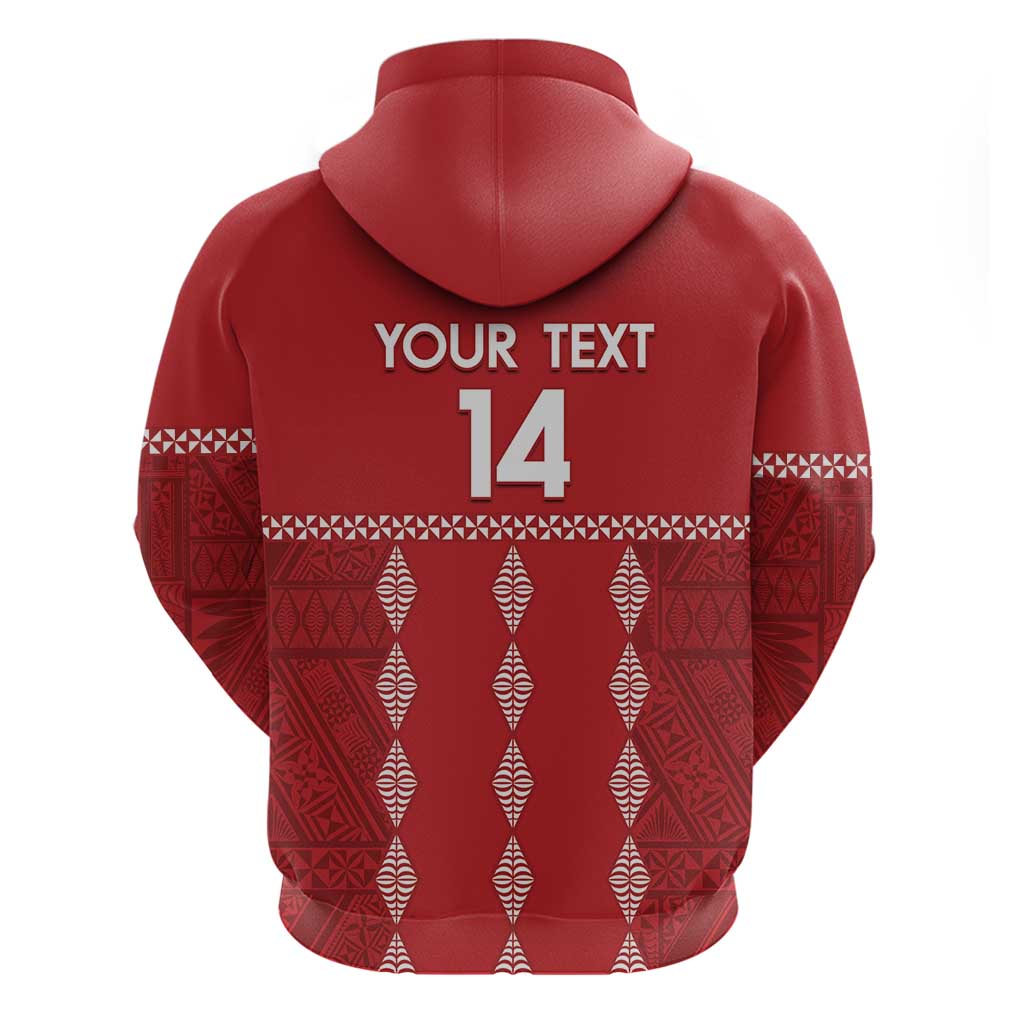 Custom Tonga Rugby 2024 Zip Hoodie Go Champions Ikale Tahi Ngatu Pattern LT14 - Polynesian Pride