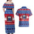 Personalised Samoa Christmas Couples Matching Off Shoulder Maxi Dress and Hawaiian Shirt Samoan Coat Of Arms Manuia Le Kirisimas LT14 - Polynesian Pride