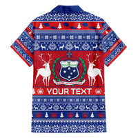 Personalised Samoa Christmas Family Matching Long Sleeve Bodycon Dress and Hawaiian Shirt Samoan Coat Of Arms Manuia Le Kirisimas LT14 - Polynesian Pride