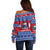 Personalised Samoa Christmas Off Shoulder Sweater Samoan Coat Of Arms Manuia Le Kirisimas LT14 - Polynesian Pride