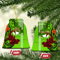 Personalised Hawaii Christmas Ceramic Ornament Mele Kalikimaka Kakau Polynesian Shark Tattoo LT14 - Polynesian Pride