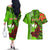 Personalised Hawaii Christmas Couples Matching Off The Shoulder Long Sleeve Dress and Hawaiian Shirt Mele Kalikimaka Kakau Polynesian Shark Tattoo LT14 - Polynesian Pride