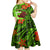 Personalised Hawaii Christmas Kid Short Sleeve Dress Mele Kalikimaka Kakau Polynesian Shark Tattoo LT14 - Polynesian Pride